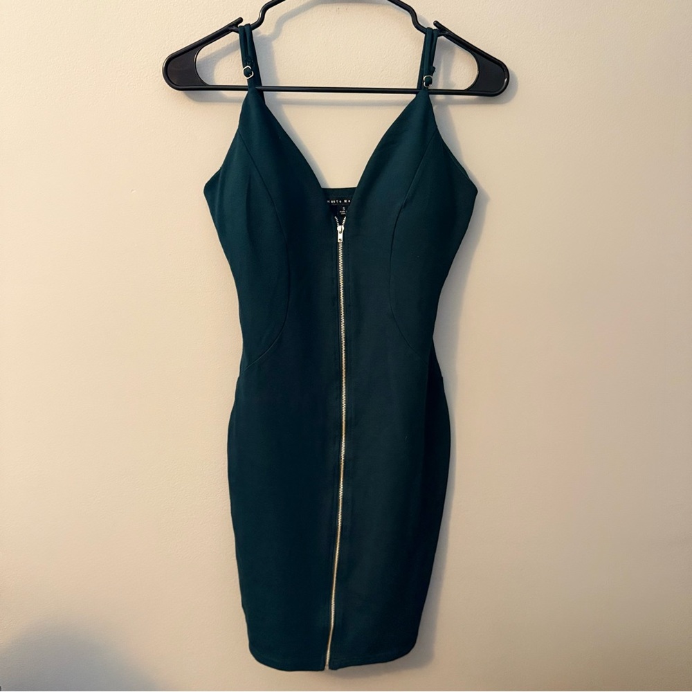 Haute Monde Green Zip-Up Top